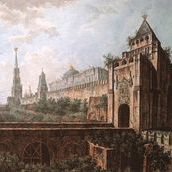 2. Ф.Я. Алексеев.(мастерская). Никольские ворота Кремля и Алевизов ров. 1800 год