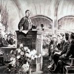 6. Иосиф Сталин выступает перед комсомольцами на станции «Маяковская» 6 ноября 1941 года