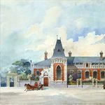 Театральный музей Алексея Бахрушина. Рисунок Карла Гиппиуса 1896 года