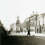 8. Улица Пречистенка. Вид на пожарное депо. Фотография начала XX века