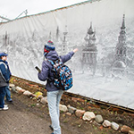 10. Дореволюционная панорама Замоскворечья. Храмы Воскресения в Кадашах, Всех скорбящих Радость и Климента