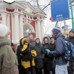 Перед павильоном церкви священномученика Климента папы Римского